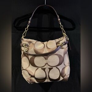 Two Tone Classic Coach Shoulder Bag